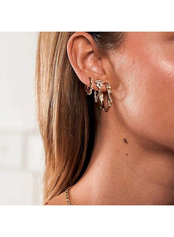 Mevecco Women Earrings Gold Stud 14K Gold Filled Small Simple Handmade Hypoallergenic Everyday Jewelry - Image 2