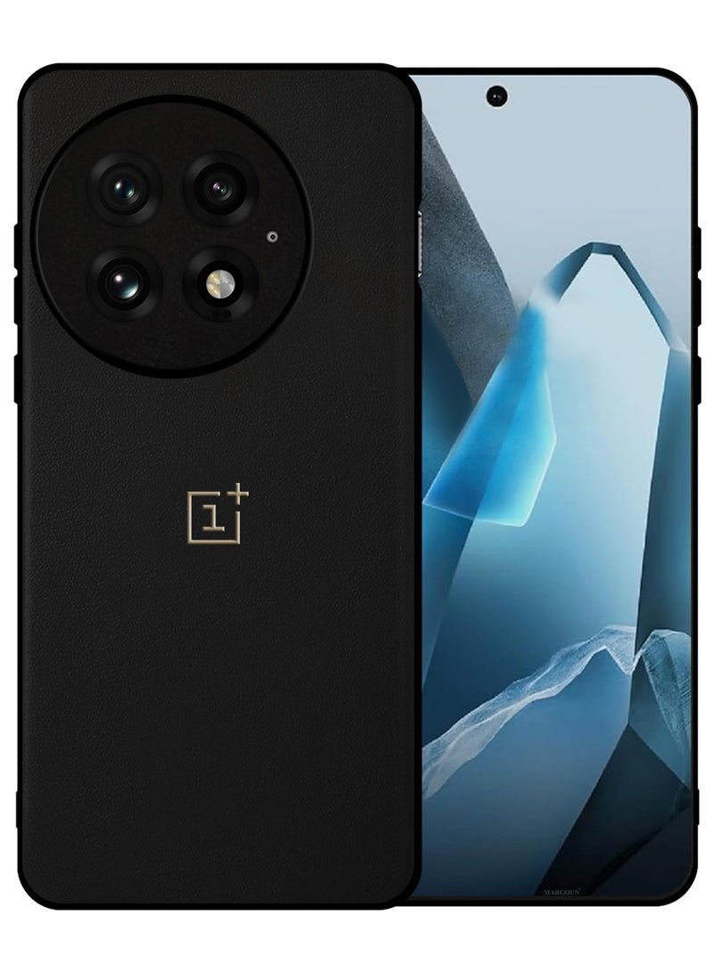 CATANES 2Packs Case Cover for OnePlus 13 Premium Leather, Elegant Protection, Quad-Camera Precision Cutout with 3D Shockproof Screen Protector - Black - Image 5