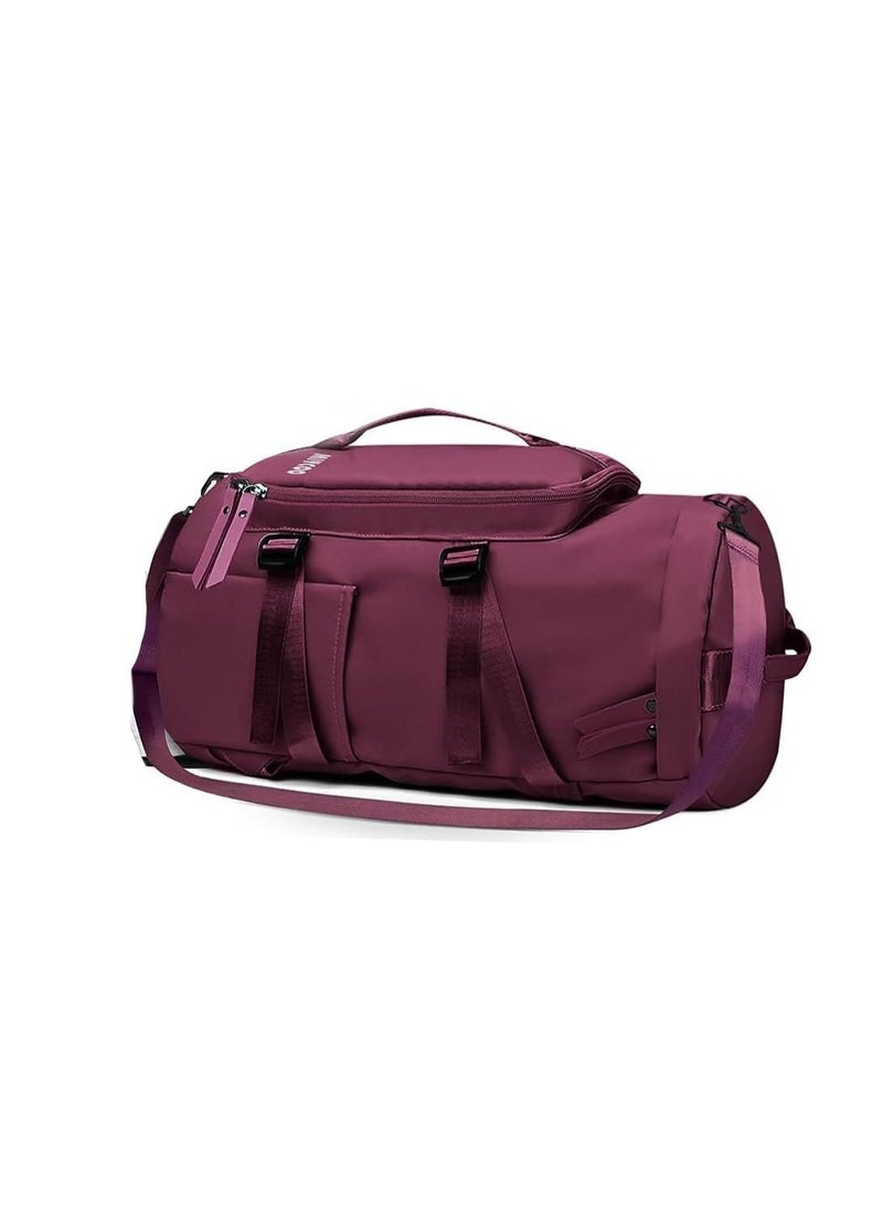 Women's Gym Duffel Bag, Lightweight Backpack for Travel and Weekends, Sports Bag with Shoe Pocket, for Sports and Hiking, One Size