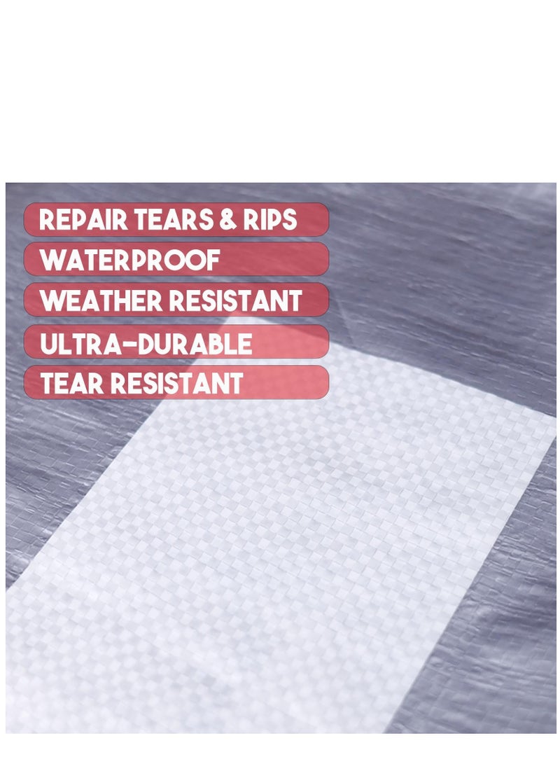 Excefore Tent Repair Tape, 4'' x 65FT Repair Tape for Tarp, RV Awning, Underbelly, Canvas, Bimini Tops, Fabric Repair for Tarp, Boat Cover Repair Tape, Tear Repair Patch Kit, Waterproof - Image 5