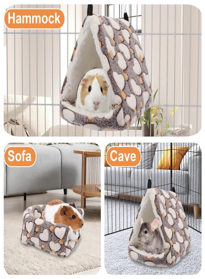Litewoo Sugar Glider Bed Cozy Small Animal Hammock Hanging House Washable Warm Guinea Pig Hideout Hamster Cave Accessories for Rat Hamster Gerbil Sugar Glider Chinchilla Squirrel and Bird (Coffee) - Image 5