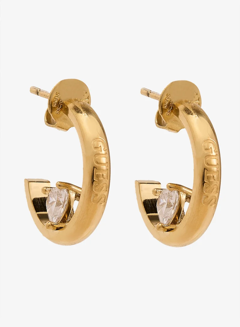 GUESS 20Mm Heart Crystal J Hoops