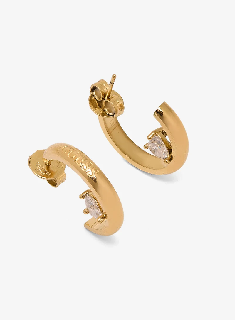 GUESS 20Mm Heart Crystal J Hoops