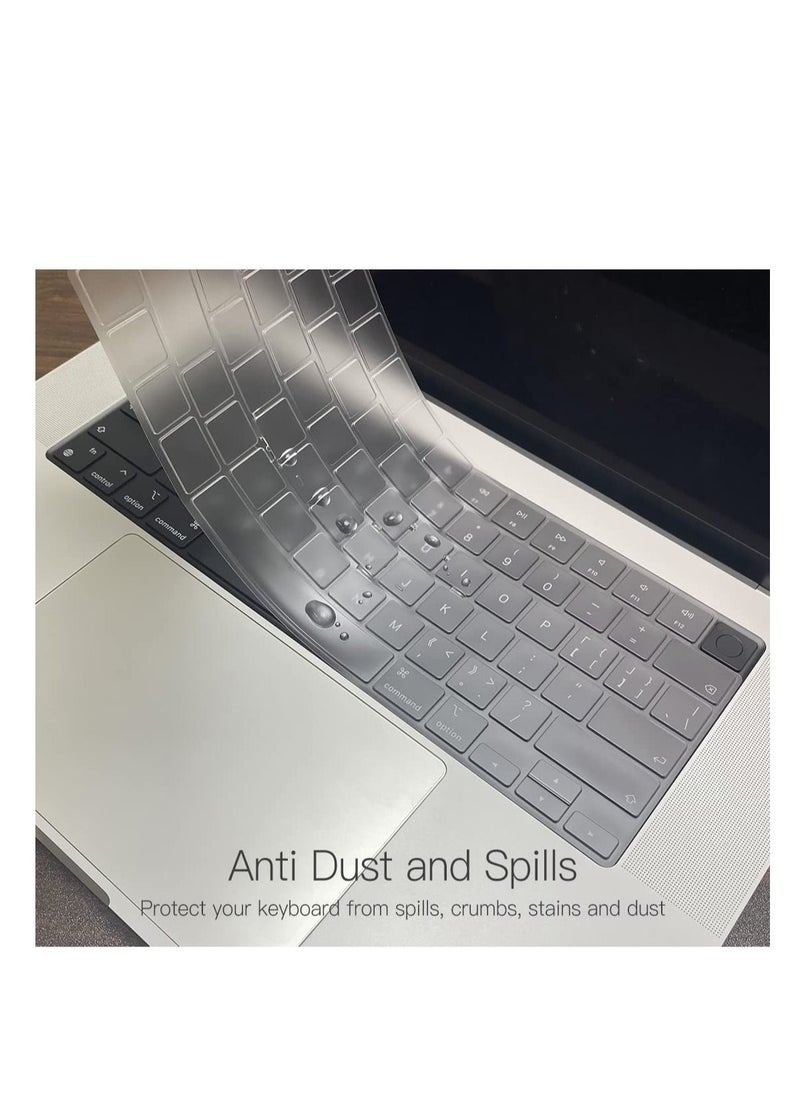 Generic Keyboard Cover Skin for 2025-2021 MacBook Air & Pro/Max with M4 M3 M2 M1 Chip 15.3" 13.6" 14.2" 16.2 inches A2941 A3114 A3241 A2681 A3113 A3240  A2442 A2992 A2918 A3185  A3401 A3112 A2991 A2780 A2485 A3186 A3403 Protector Accessories  - Image 1