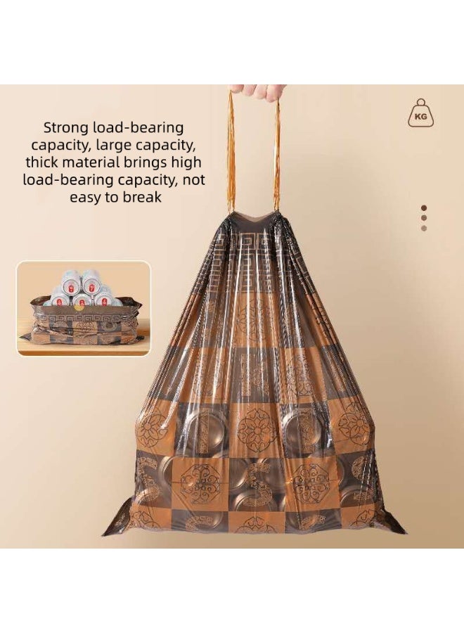 Okiss Tear-free drawstring thickened household garbage bags, not easy to break, leak-proof, high temperature resistant large portable garbage bags 78 pieces/1 pack - Image 3