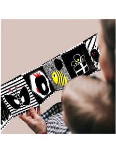 XICEN Infant Tummy Time Baby Toys Black and White High Contrast Baby Book for Newborns 0-3 Months Baby Early Education Sensory Toys Soft Washable Cloth Book Crib Toy Can Be Bitten and Tear  - Image 2