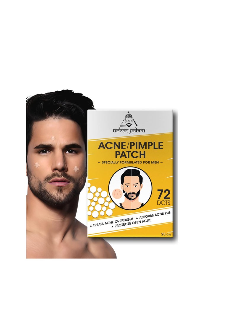 UrbanGabru Acne Pimple Patch - 72 Invisible Facial Stickers | Active Acne Absorbing Patch | Reduces Pimple Overnight | Reduces Excess Oil | For All Skin Types  - Image 1