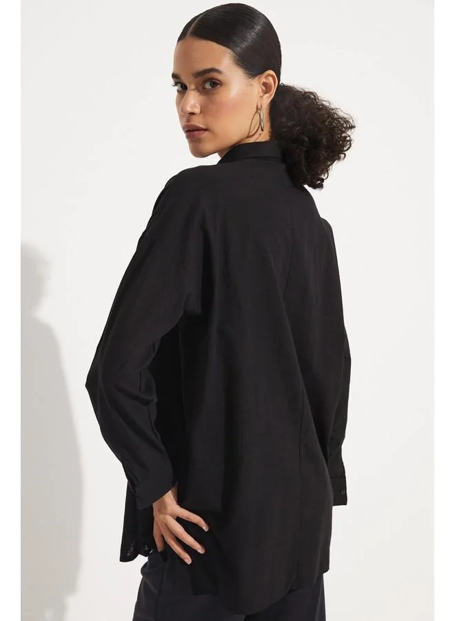 JUNE June Pocket Cotton Shirt
