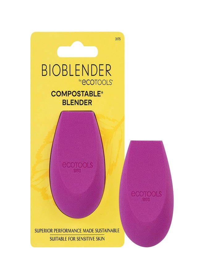 EcoTools Bioblender Makeup Sponge, Compostable Makeup Blender, For Liquid & Cream Foundation, Sustainable, Seamless Application, Eco-Friendly Beauty Sponge, Cruelty-Free & Latex Free, 1 Count - Image 1