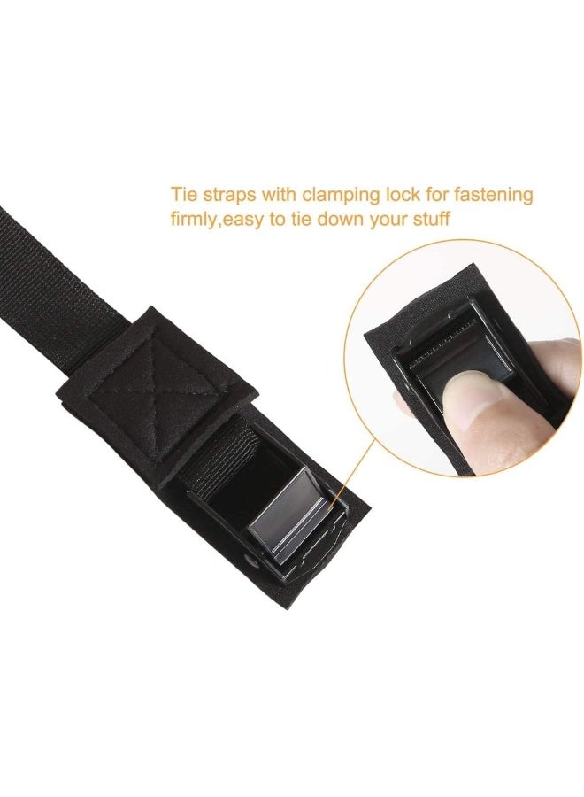 2 Pack 10ft Tie Down Straps Lashing Strap Padded Cam Buckle Adjustable Cam Buckle Tie-Down Straps Cargo Tie Down Strap Secure Straps - Image 3