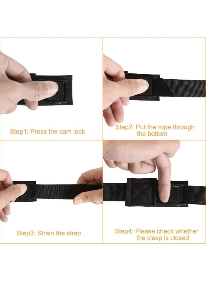 2 Pack 10ft Tie Down Straps Lashing Strap Padded Cam Buckle Adjustable Cam Buckle Tie-Down Straps Cargo Tie Down Strap Secure Straps - Image 4