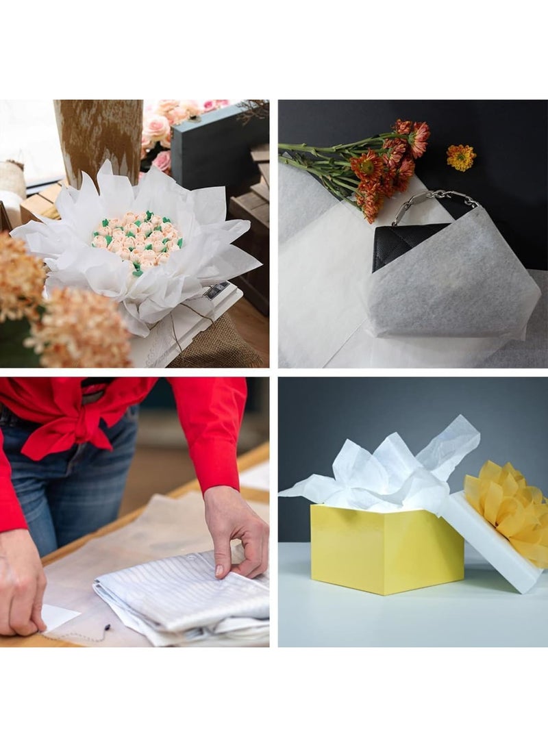 Tissue Paper for Gift Bags, Bulk White Wrapping Paper for Crafts and Decorations, 100 Sheets 20x14 Inch Gift Tissue for Packaging, DIY Projects, Birthdays, Parties, and Holiday Gifts, White - Image 5