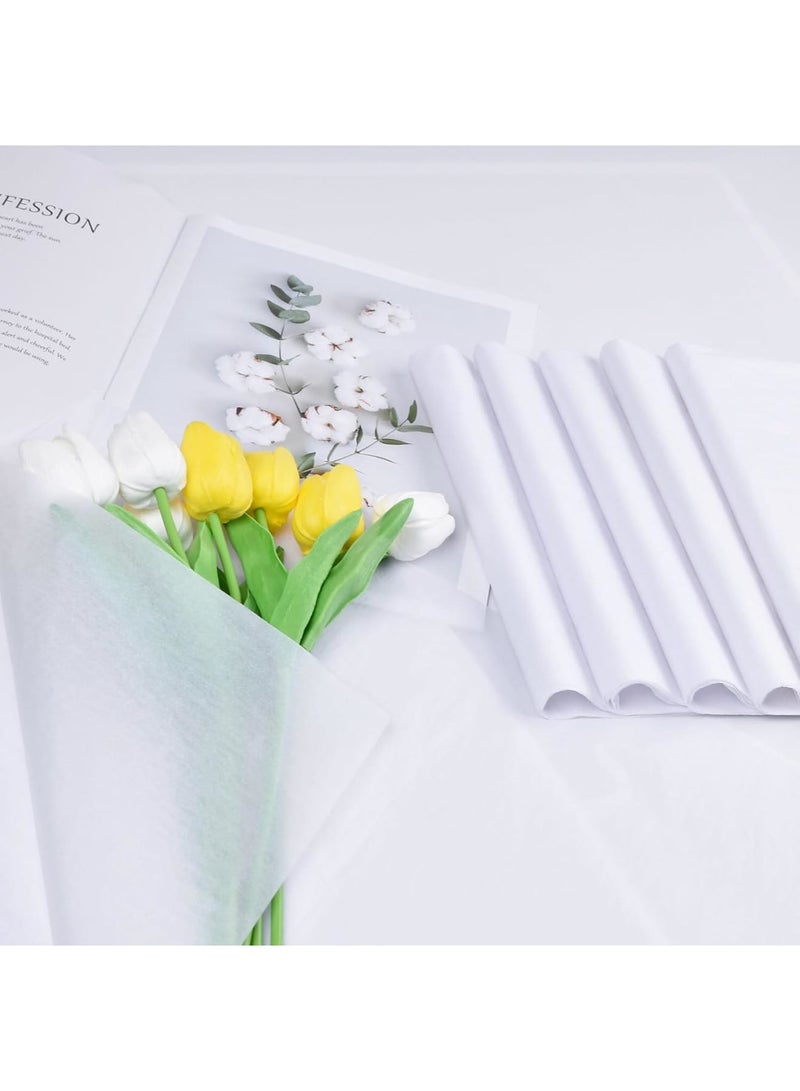 Tissue Paper for Gift Bags, Bulk White Wrapping Paper for Crafts and Decorations, 100 Sheets 20x14 Inch Gift Tissue for Packaging, DIY Projects, Birthdays, Parties, and Holiday Gifts, White - Image 3