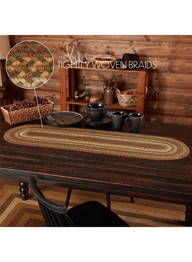 VHC Brands Tea Cabin Jute Runner 13x48 Log Cabin Country Rustic Lodge Kitchen Tabletop Design - Image 3