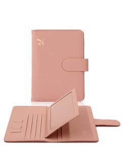 Passport Holder, Passport Holder Card Slots, Creative Aircraft Certificate Storage Bag, Cute Passport Cover for Women and Men, Waterproof Rfid Blocking Travel Wallet (Pink)