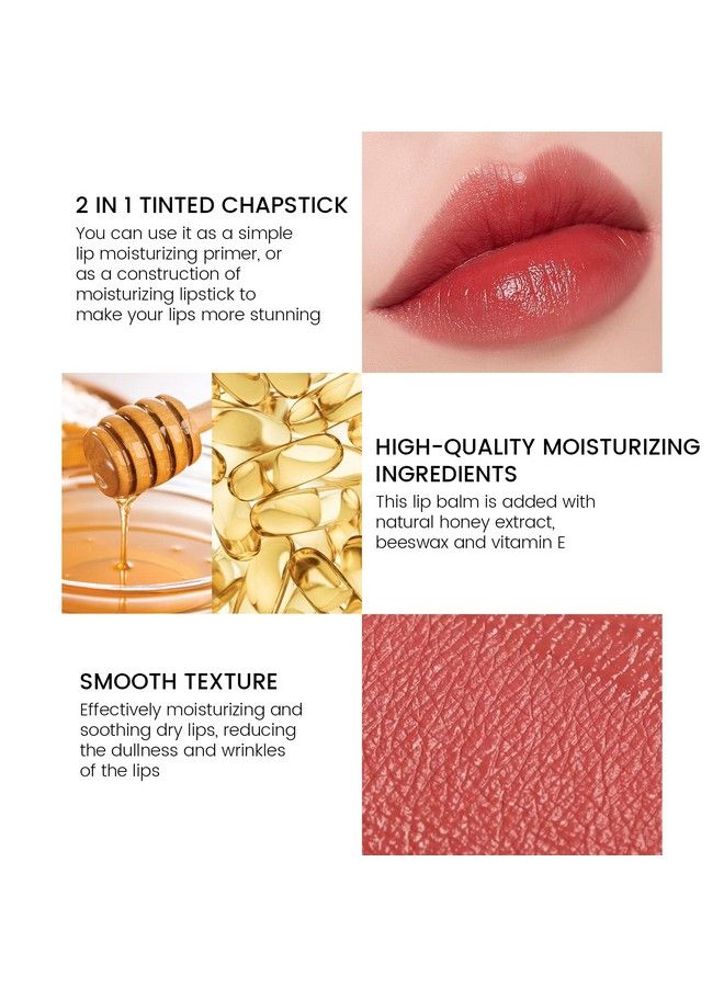 FREEORR Tinted Lip Balm Tinted Chapstick 2 In 1 Moisturizing Lip Balm And Buildable Lipstick Instant Hydration Chapped Lips And Pale Lips Keep Lips Hydrated And Soft Lip Moisturizer 0.16Oz Pack Of 6 - Image 3