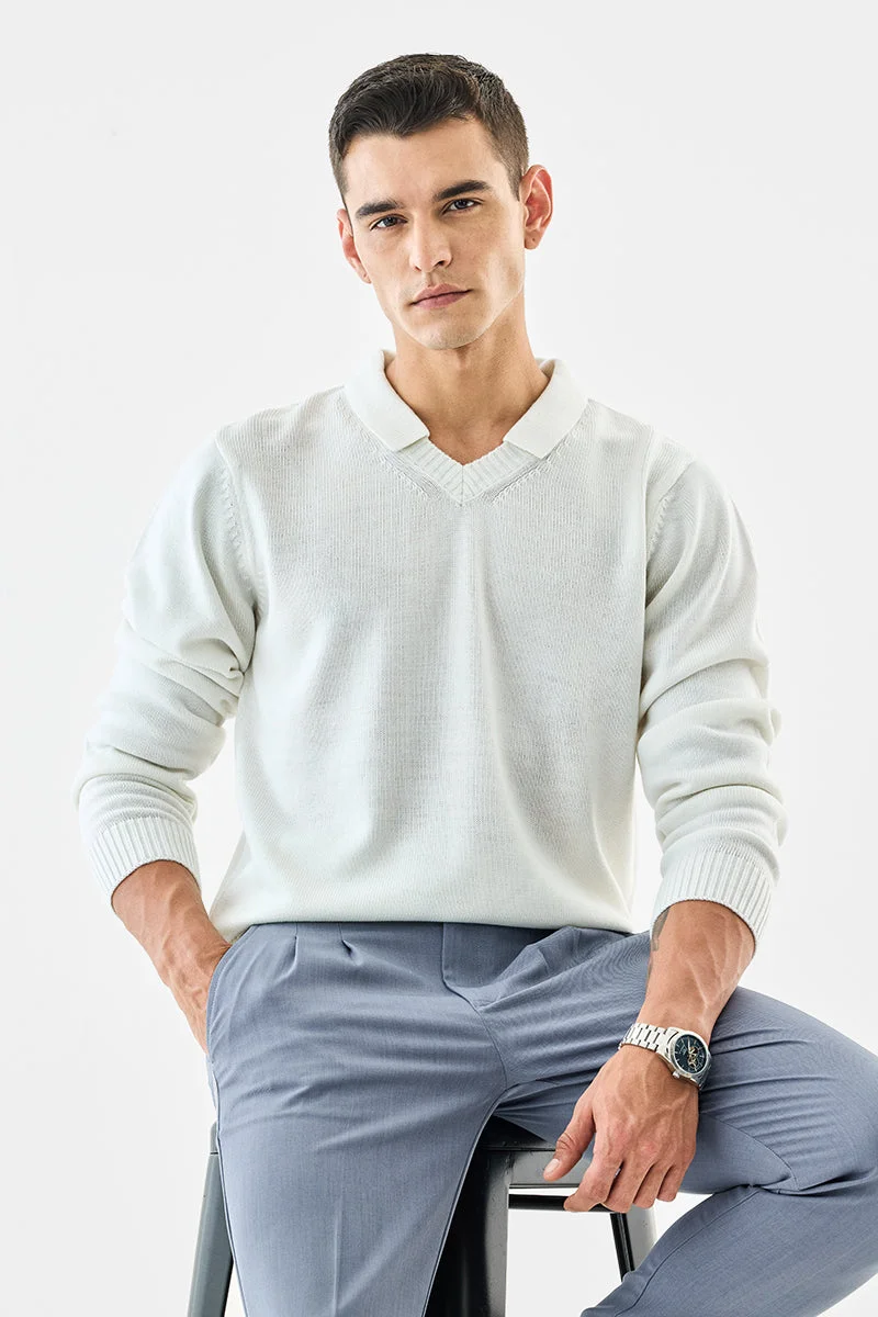 SNITCH 100% Cotton Flat Knit Polo Sweater