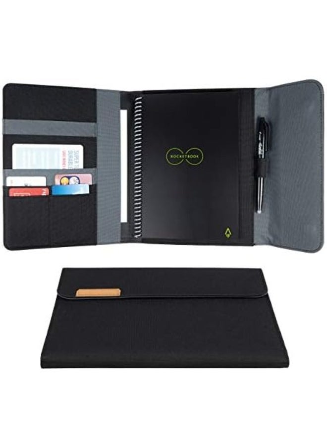 Rocketbook - Rocketbook Capsule 2.0 Folio Cover – Recyclable, Washable, and Durable Notebook Cover with Pen Dock, Magnetic Clasp, and Inner Storage - Image 1