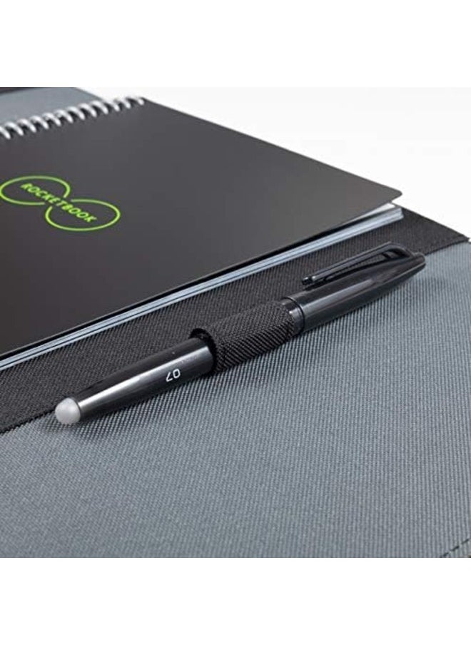 Rocketbook - Rocketbook Capsule 2.0 Folio Cover – Recyclable, Washable, and Durable Notebook Cover with Pen Dock, Magnetic Clasp, and Inner Storage - Image 1