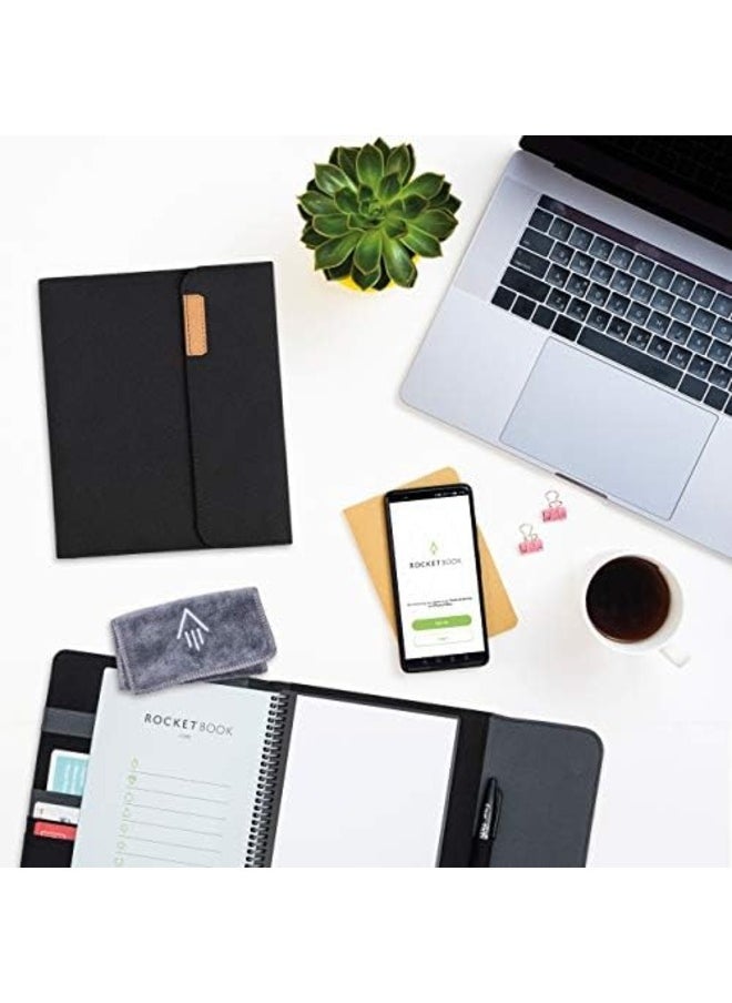 Rocketbook - Rocketbook Capsule 2.0 Folio Cover – Recyclable, Washable, and Durable Notebook Cover with Pen Dock, Magnetic Clasp, and Inner Storage - Image 1