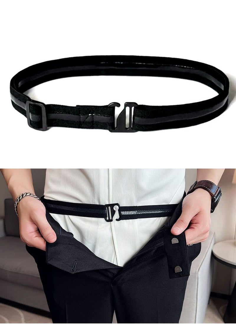 SYOSI - 1 Pcs Men Shirt Stays Shirt Lock Belt,Shirt Stays Adjustable Elastic Shirt Holder Keeps Shirt Tucked in for Men,Garter Belt Man Shirt Men’s Shirts Universal Men and Women Lock 110CM - Image 1