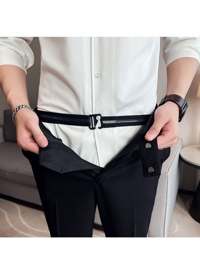 SYOSI - 1 Pcs Men Shirt Stays Shirt Lock Belt,Shirt Stays Adjustable Elastic Shirt Holder Keeps Shirt Tucked in for Men,Garter Belt Man Shirt Men’s Shirts Universal Men and Women Lock 110CM - Image 1