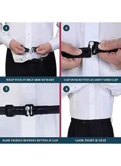 SYOSI 1 Pcs Men Shirt Stays Shirt Lock Belt,Shirt Stays Adjustable Elastic Shirt Holder Keeps Shirt Tucked in for Men,Garter Belt Man Shirt Men’s Shirts Universal Men and Women Lock 110CM  - Image 3