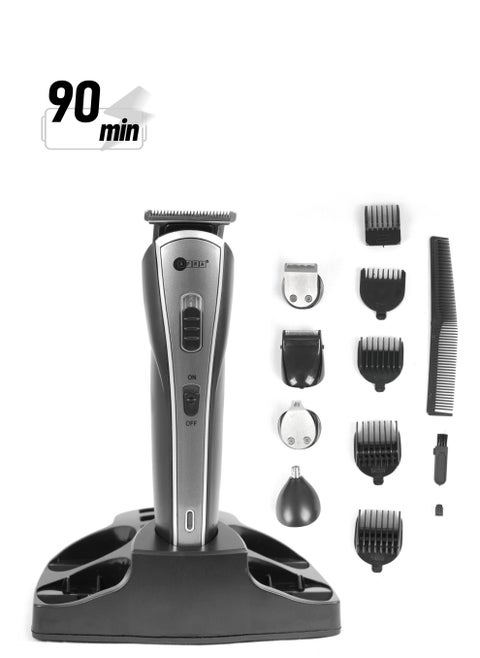 AFRA Hair Trimmer, AF-1600HTSB, 5 in 1 Set, Rechargeable, With Shaver, Precision Trimmer, Nose Trimmer, Design Trimmer and Full Trimmer, Charge Base, AF-1600HTSB, 1-year warranty.