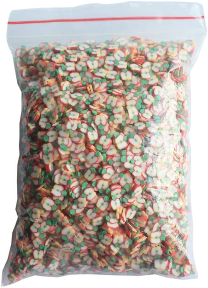 Mezerdoo 100Gram/Bag 3D Tiny Cute Nails Decorations Art Accessories Apple Fruit Slices DIY Nail Decor - Image 1