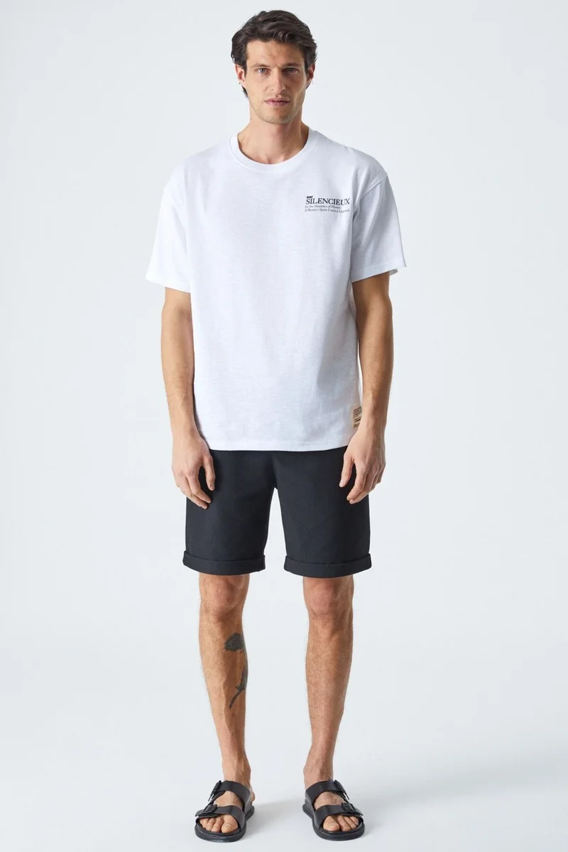 جريميلانج Ardian Men's Comfort Fit Pocket Drawstring Elastic Waist Black Shorts & Bermuda