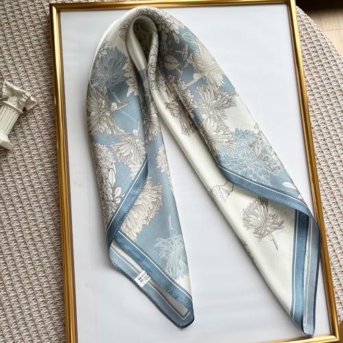 FONYVE 100% Mulberry Silk Scarfs for Women - Lightweight Square Satin Head Scarf - Small Silk Hair Scarf for Sleeping 21" x 21" - Image 5