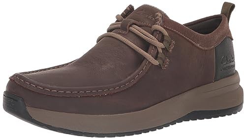 Clarks Men's Wellman Moc Oxford, Dark Brown Leather, 11 - Image 1