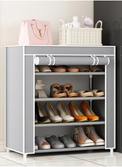 FPC 4-Layer Shoe Rack Storage Cabinet Dustproof Multi-Layer Minimalist Non-Woven Fabric Home Furniture 60 * 28 * 68  - Image 1