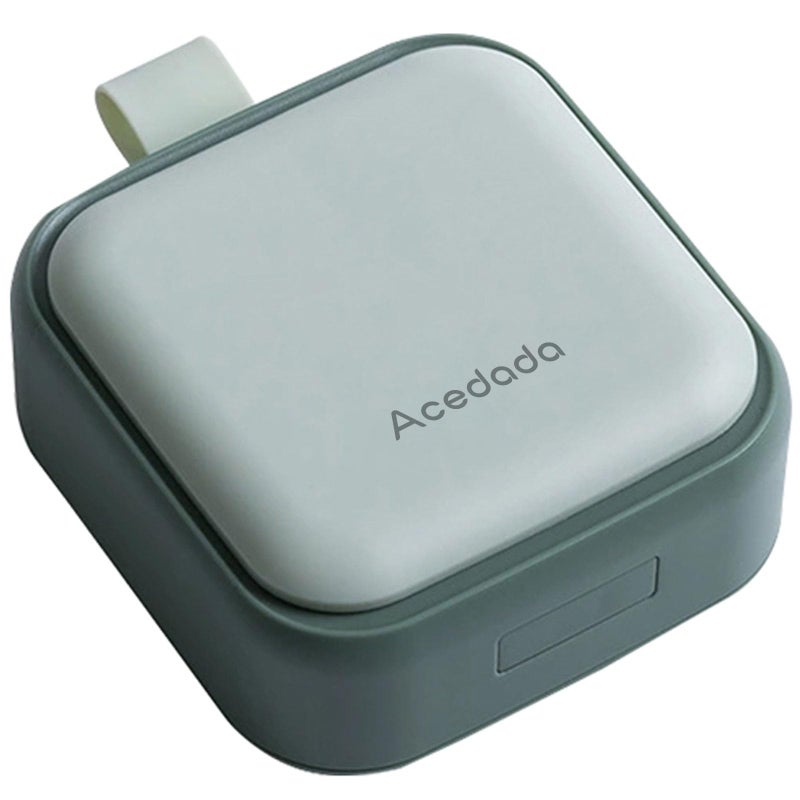 Acedada Small Pill Case, Cute Pill Box - Acedada Travel Daily Pill Organizer, Portable Pretty Pill Container for Purse Pocket, Compact Medicine Holder for Vitamins, Fish Oils, Supplements, Green - Image 1