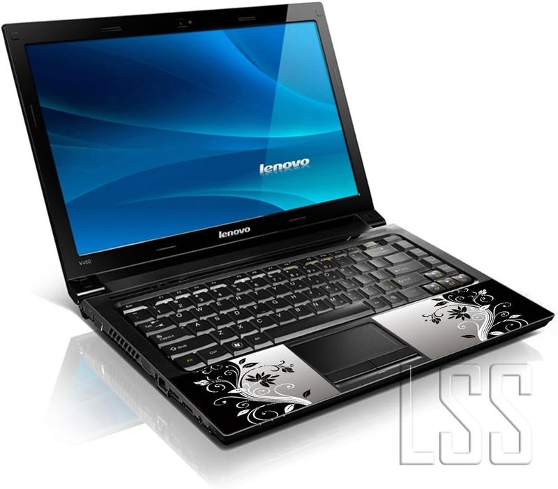 LSS 15.6 Inches Laptop Skin Sticker with Wrist Pads - Flowers Art - Image 2