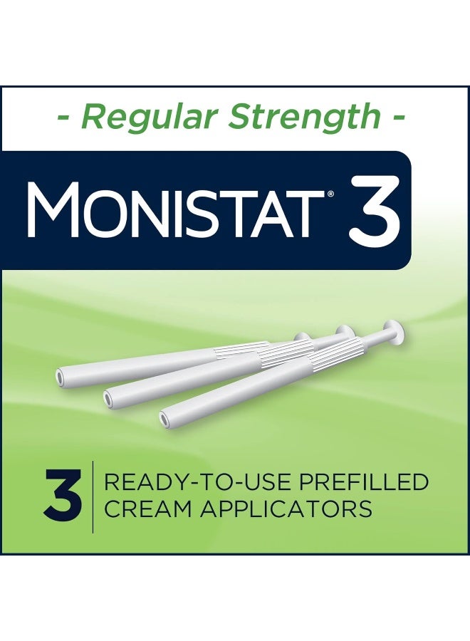 Monistat 3 Day Yeast Infection Treatment for Women, 3 Miconazole Pre-Filled Cream Applicators, 1 Pack - Image 4