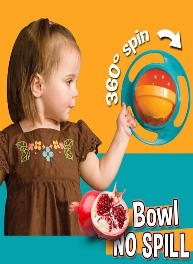Lapras 𝟏𝟓 𝐘𝐞𝐚𝐫𝐬 𝐖𝐚𝐫𝐫𝐚𝐧𝐭𝐲 No Spill Gyro Bowl for Babies & Kids, 360° Rotating Spill-Proof Feeding Bowl with Lid | Mess-Free Toddler Snack Bowl, Fun Saturn Design, Durable, Easy to Clean - Image 5
