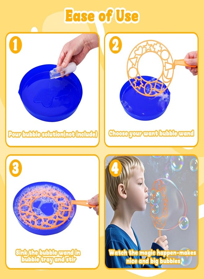 iShyan Bubble Wands Set for Kids,17 pcs Assorted Bubble Wands with Tray, Big Bubble Maker Wand for Kids Summer Outdoor Games,Birthday Party,Family Event,Gifts for Bubble Lovers - Image 3