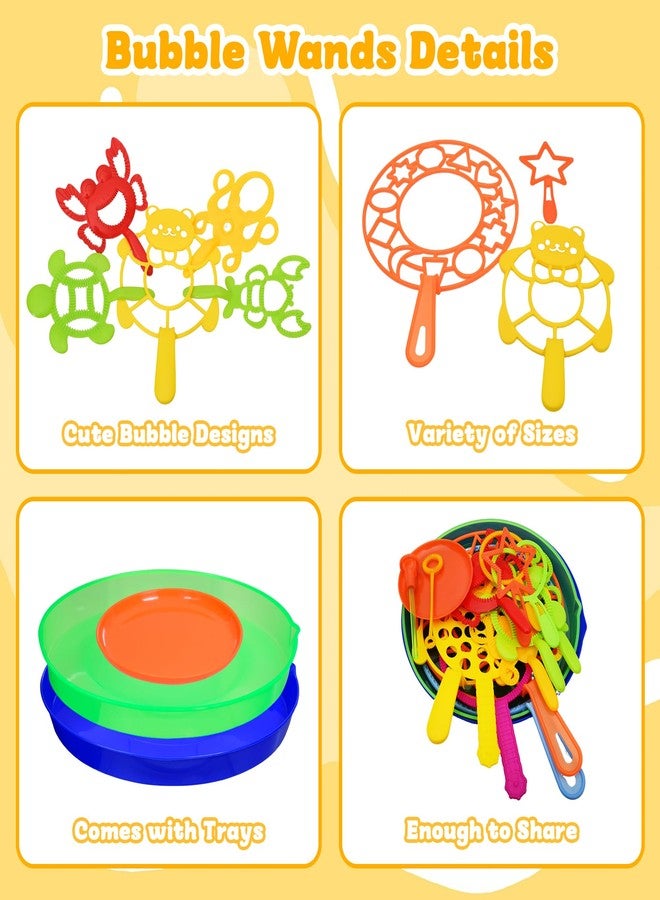 iShyan Bubble Wands Set for Kids,17 pcs Assorted Bubble Wands with Tray, Big Bubble Maker Wand for Kids Summer Outdoor Games,Birthday Party,Family Event,Gifts for Bubble Lovers - Image 5