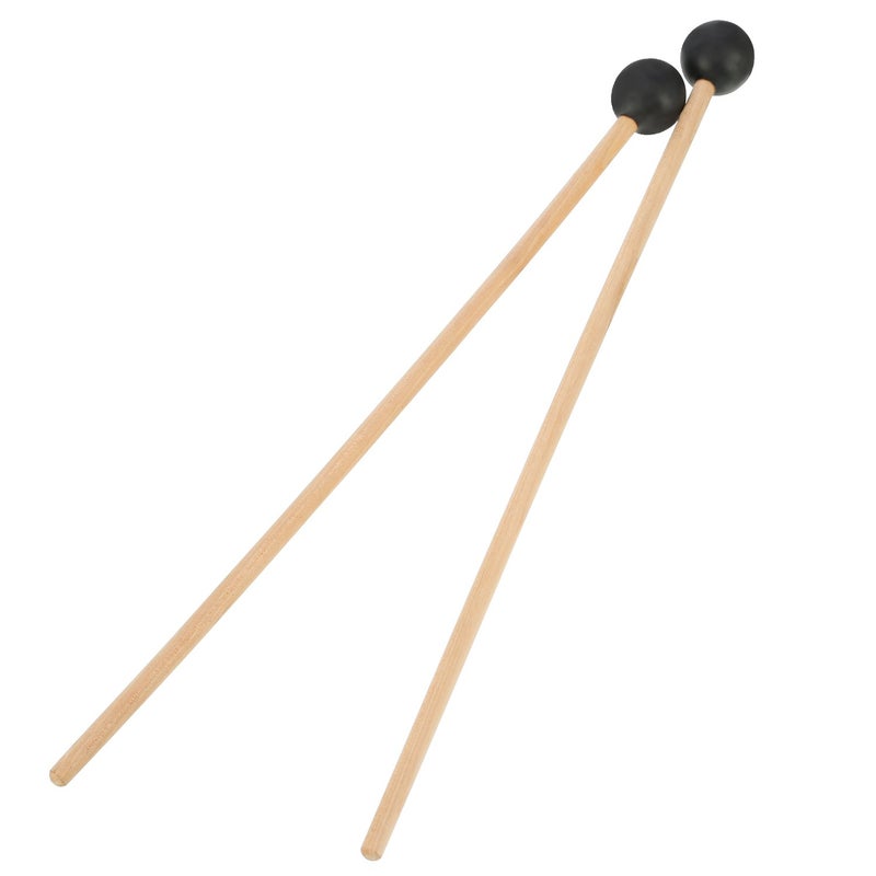 Shappy Bell Mallets Glockenspiel Sticks, Rubber Xylophone Mallet Percussion with Wood Handle, 15 Inch Long (Black) - Image 3