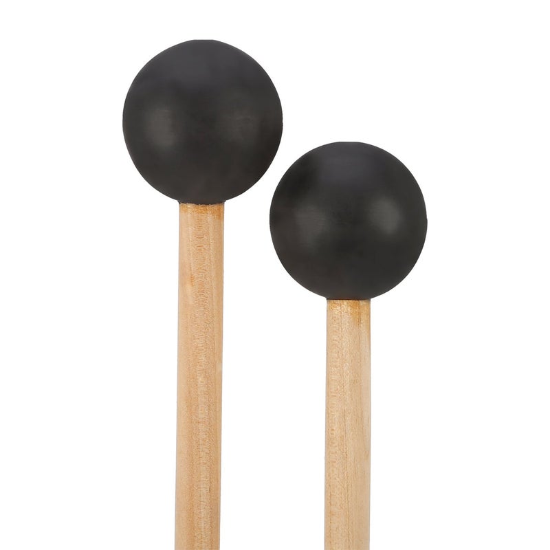 Shappy Bell Mallets Glockenspiel Sticks, Rubber Xylophone Mallet Percussion with Wood Handle, 15 Inch Long (Black) - Image 1