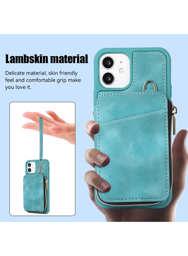 S-TOP Case For iPhone 12 Zipper Card Bag Back Cover Phone Case - Image 3