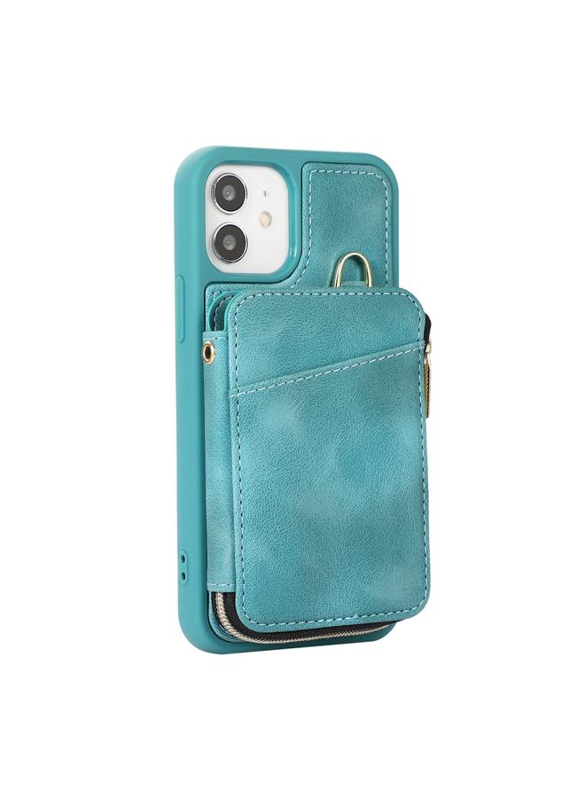 S-TOP Case For iPhone 12 Zipper Card Bag Back Cover Phone Case - Image 2