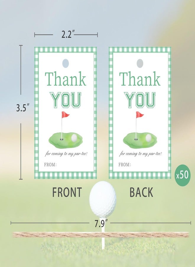 Aukolass 50pcs Golf Thank You Tags, Golf Favor Tags for Sport Themed Birthday and Baby Shower Party Gift Wrapping Decoration - Image 2