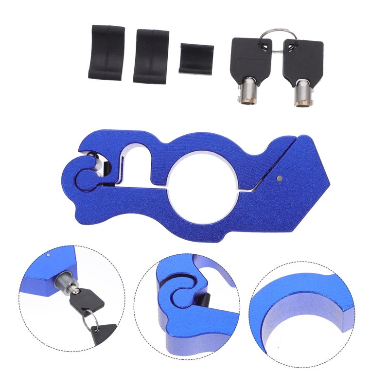 Blue Motorcycle Throttle Lock Heavy Duty Aluminum Handlebar Security For Mopeds Scooters ATV - Image 4