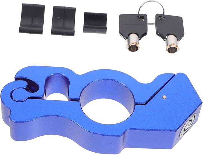 Blue Motorcycle Throttle Lock Heavy Duty Aluminum Handlebar Security For Mopeds Scooters ATV - Image 1