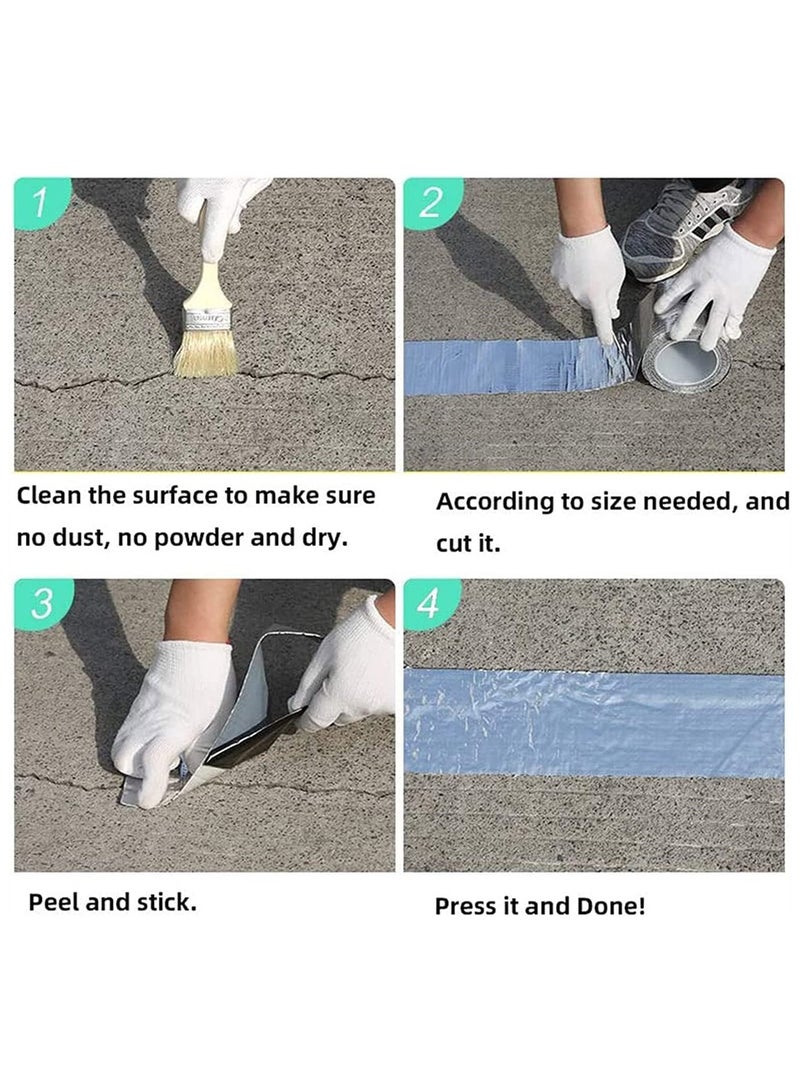 Excefore Super Strong Aluminum Foil Butyl Tape Super Waterproof Tape Self Adhesive Adhesive Tape Kitchen and Bathroom House Roof Mending Materials for Pipes Patch Holes  - Image 5