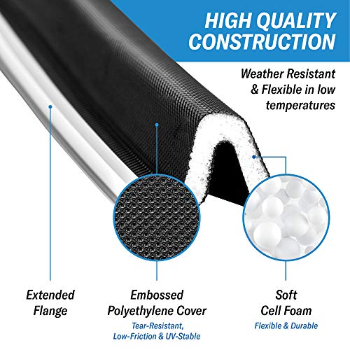 Trademark Hardware Black Weather Stripping Door Seal - Door Insulation Strips, Door Seal Strip for Door Frame Set Includes - One Header Strip of 36" and Two Jambs Strips of 84" - Image 2