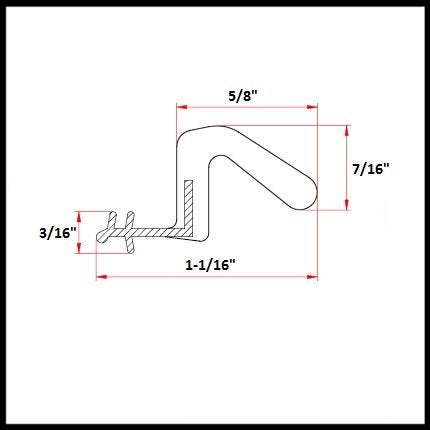 Trademark Hardware Black Weather Stripping Door Seal - Door Insulation Strips, Door Seal Strip for Door Frame Set Includes - One Header Strip of 36" and Two Jambs Strips of 84" - Image 3