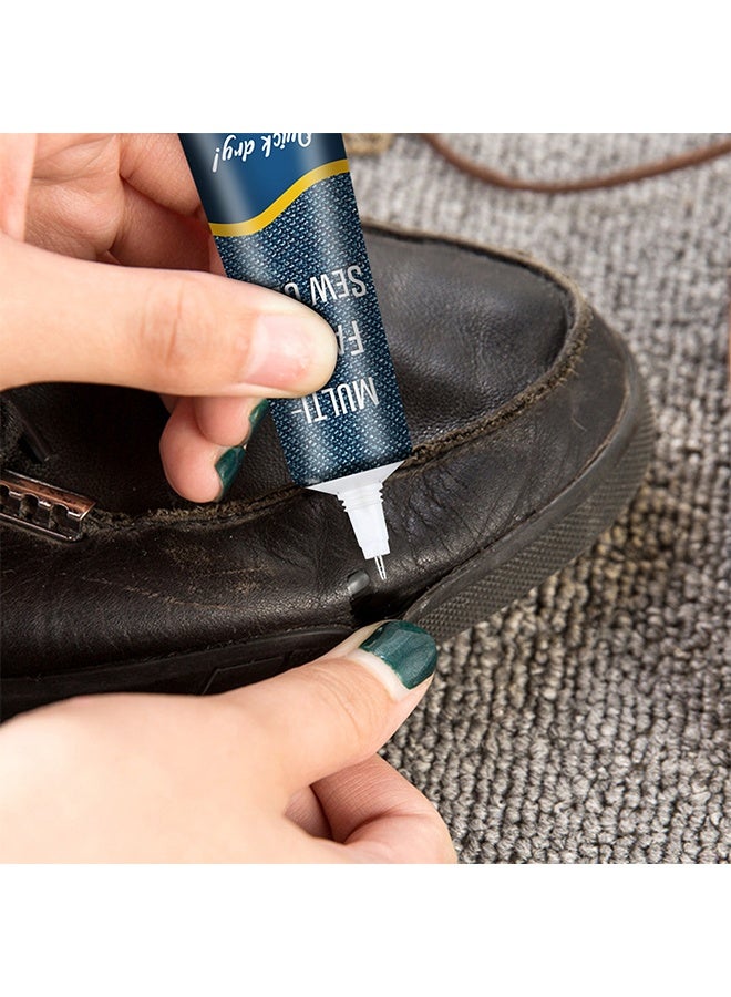 JUE-FISH Quick Dry Multi-Fabric Sew Glue, Fabric Glue Permanent Clear Washable For Patches Drying Waterproof Fabric Adhesive Glue For All Fabrics, Clothes, Cotton, Flannel, Denim, Leather, Polyester Repair - Image 3